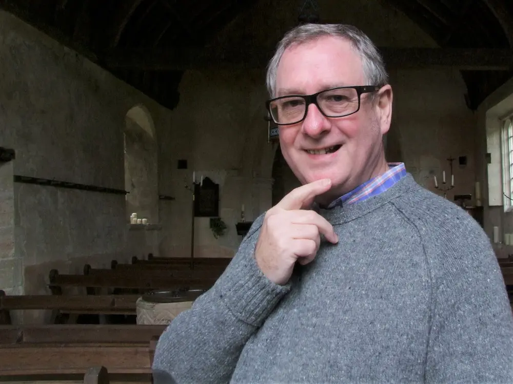 John Vigar broadcasting at Ampney St Peter