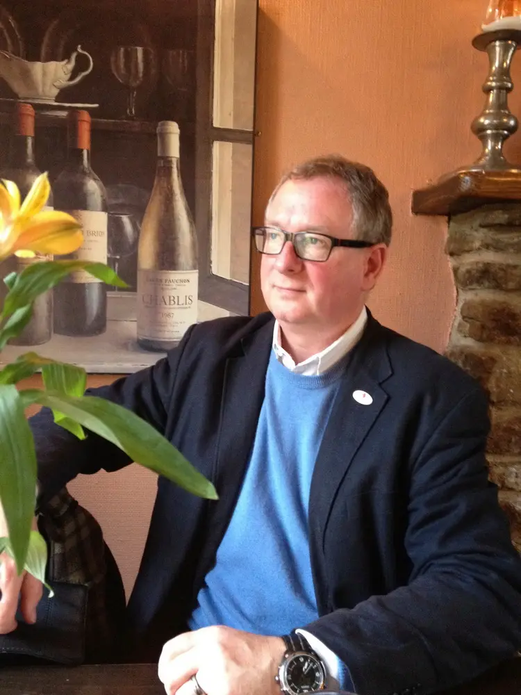John Vigar exploring a church in Oxfordshire