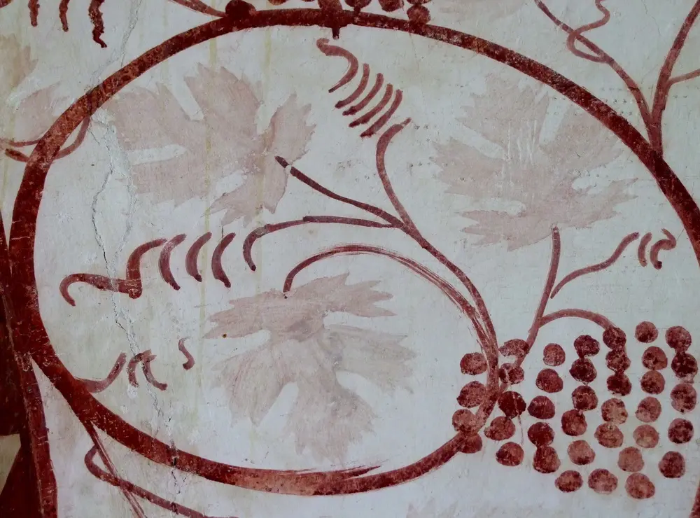 Vine-trail wall painting at St Faith, Little Witchingham, Norfolk